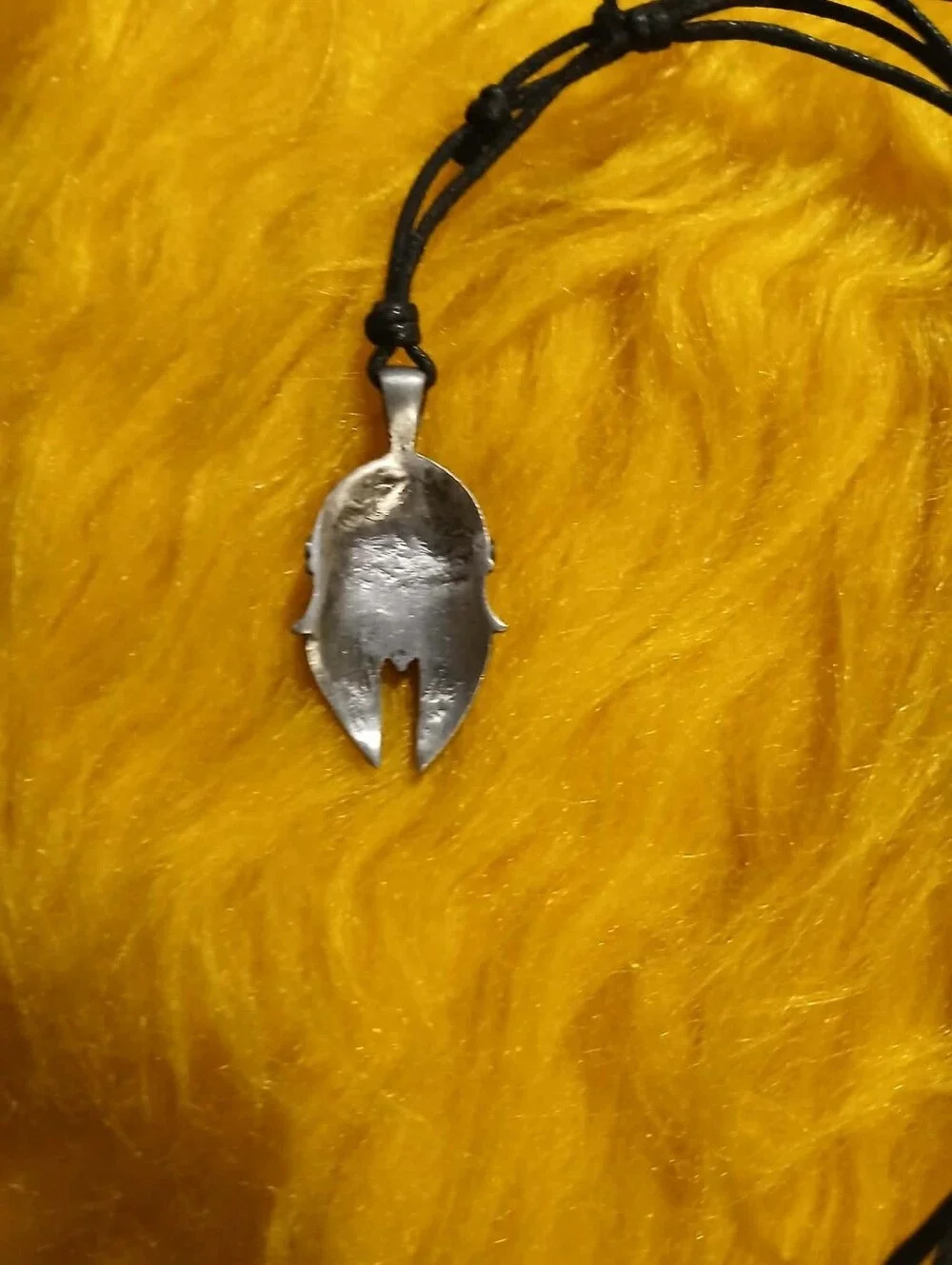 Spartan Helmet Pendant Necklace – Adjustable Black Cord